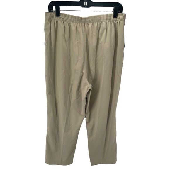 Draper's & Damon's Womens Cropped Pants Elastic Waist Pockets Casual Tan 18P - Picture 2 of 11